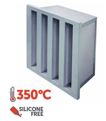 Kompaktfilter ISO ePM1 80%/F9, 350°C, 592x592x292 mm